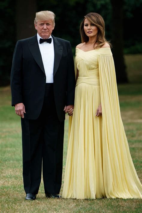 melania trump yellow gucci dress|Melania Trump gowns.